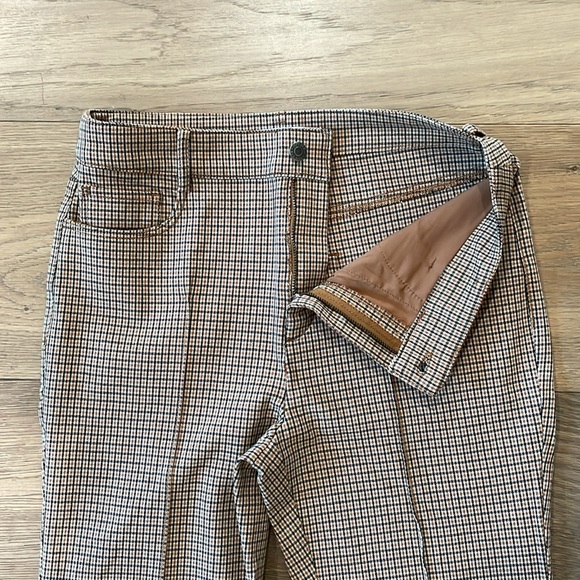 Loft Five Pocket Flare Pants in Plaid Bi-Stretch Size 6 NWT - Picture 7 of 12